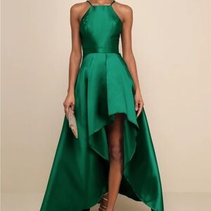 Lulu's Emerald High-Low Dress